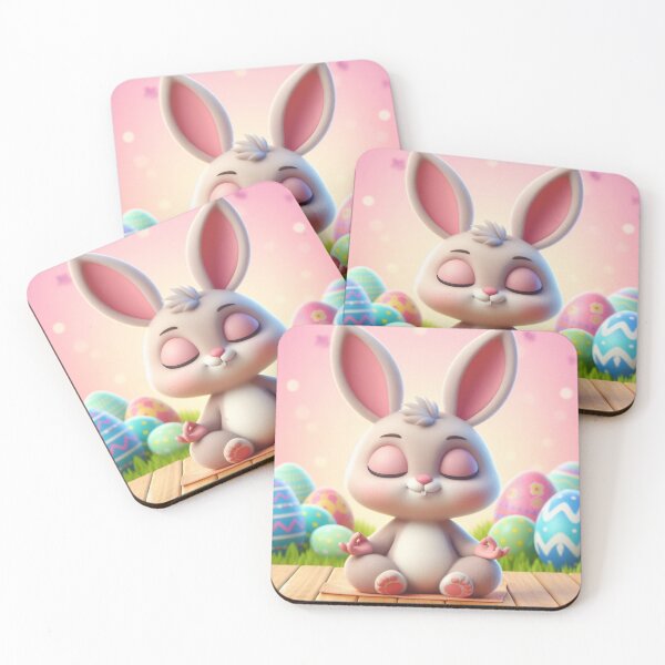 Item preview,  Cute Easter bunny meditating designed and sold by Coolparrotgirl.