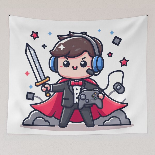 Item preview, Kawaii Game Developer With Cape designed and sold by CanvasCutie.