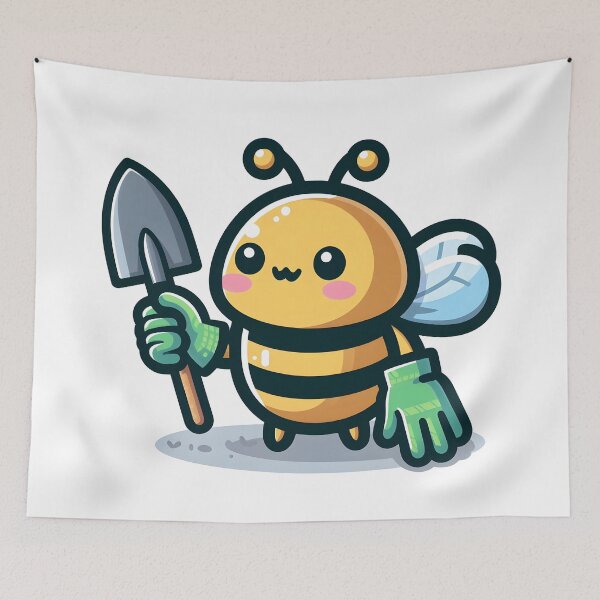 Item preview, Kawaii Gardener Bee designed and sold by CanvasCutie.