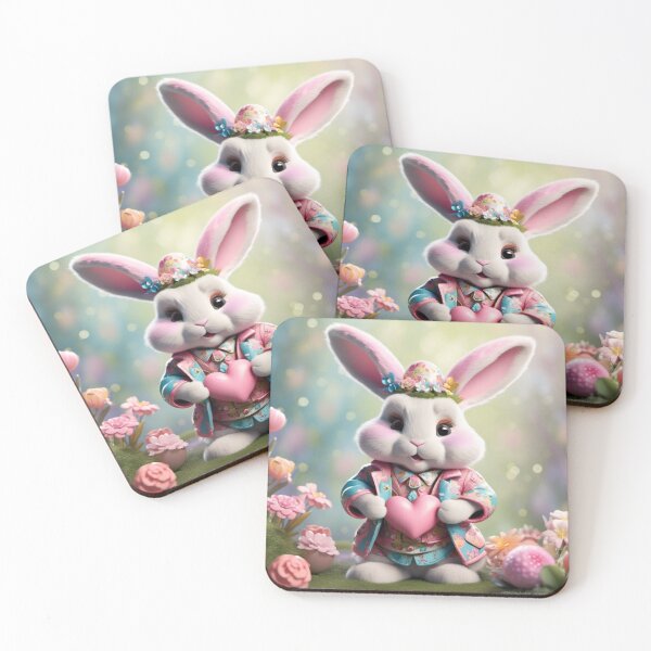 Artikelvorschau, Niedlicher Osterhase mit Herz entworfen und verkauft von Coolparrotgirl.