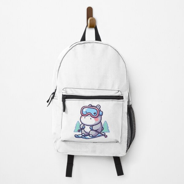 Item preview, Kawaii Hippo With Ski Goggles designed and sold by CanvasCutie.