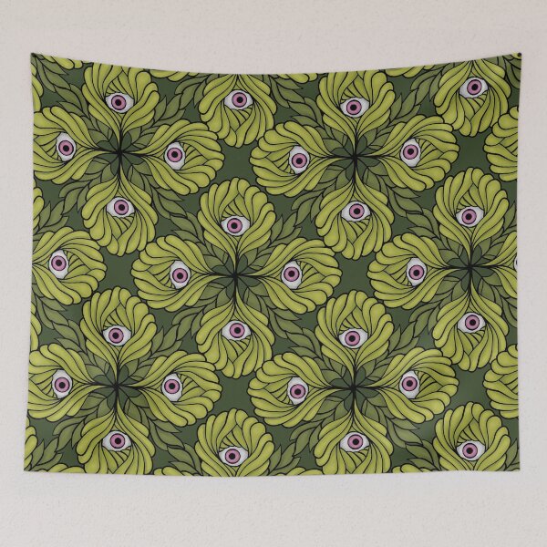 Item preview, Spring Plant Botanical Fantasy - Green Kaleidoscope Pattern designed and sold by Boriana Giormova.