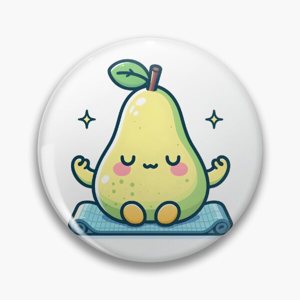 Item preview, Kawaii Pear With A Yoga Mat designed and sold by CanvasCutie.