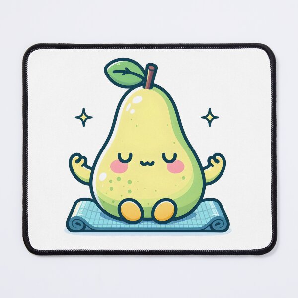 Item preview, Kawaii Pear With A Yoga Mat designed and sold by CanvasCutie.