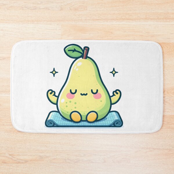 Item preview, Kawaii Pear With A Yoga Mat designed and sold by CanvasCutie.