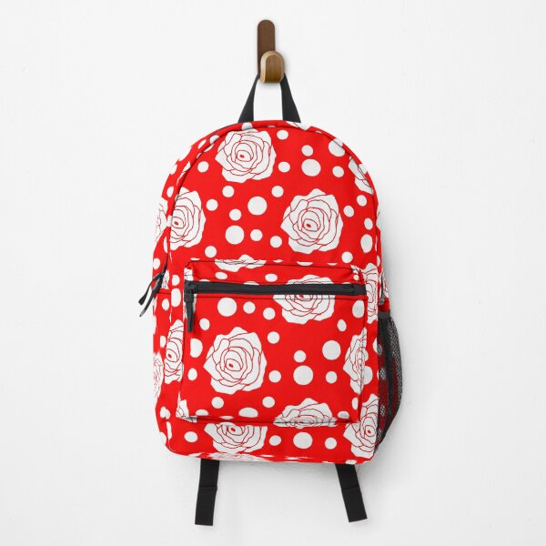 Item preview, Red Polka Dots Circles With Flower Shapes designed and sold by PatternTitan.