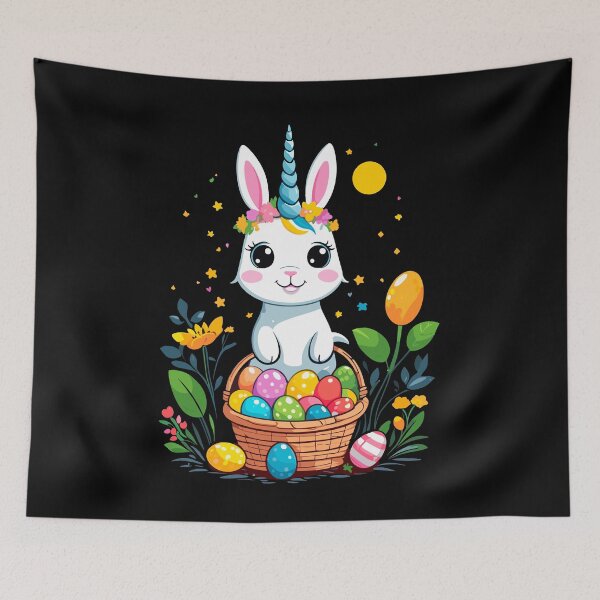 Item preview, Funny unicorn Easter bunny. Cute Easter unicorn designed and sold by LuminOrb.