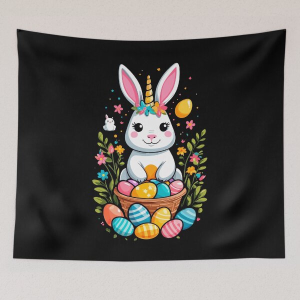 Item preview, Funny unicorn Easter bunny. Cute Easter unicorn designed and sold by LuminOrb.
