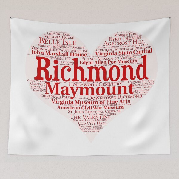 Item preview, Heart of Richmond Red Heart Word Cloud Products designed and sold by Mel747.
