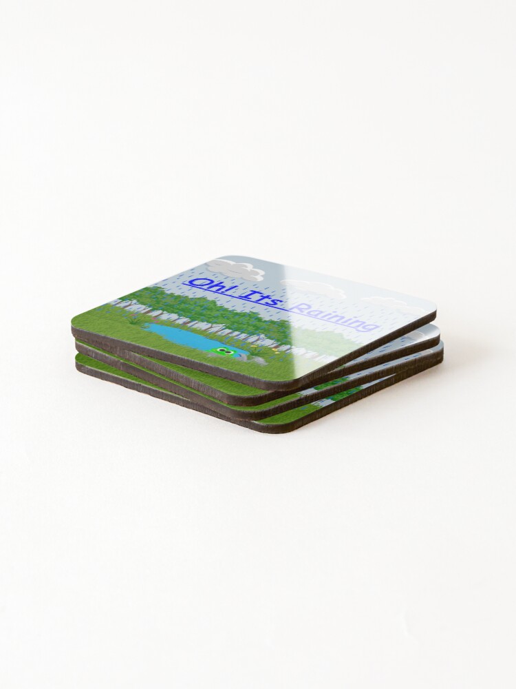 Thumbnail 4 of 5, Coasters (Set of 4), Oh! Its Raining designed and sold by PapaMatrix.