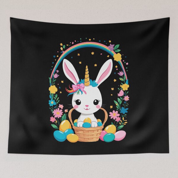 Item preview, Funny unicorn Easter bunny. Cute Easter unicorn designed and sold by LuminOrb.