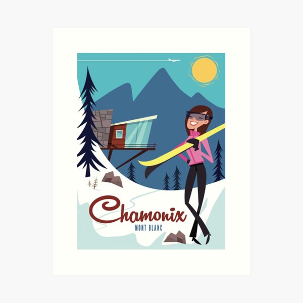 Item preview, Chamonix Mont Blanc Travel poster designed and sold by GAGodel.
