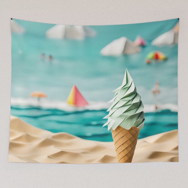 Item preview, Origami Art - Seaside Scoops: Indulging in Ice Cream designed and sold by ArtfulFolds.