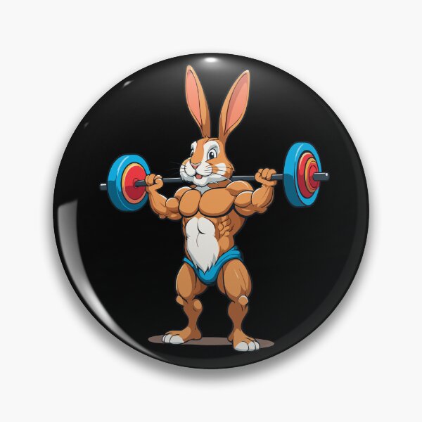 Item preview, Easter Bunny Body Building Animal Funny Workout designed and sold by LuminOrb.