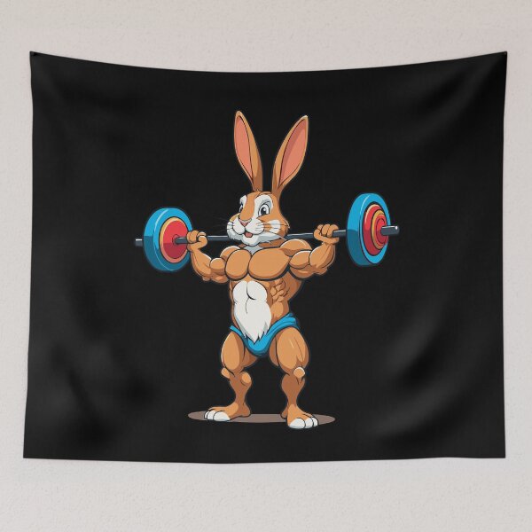 Item preview, Easter Bunny Body Building Animal Funny Workout designed and sold by LuminOrb.