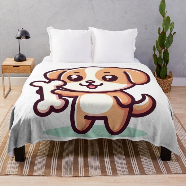 Item preview, Kawaii Dog Holding Bone designed and sold by CanvasCutie.