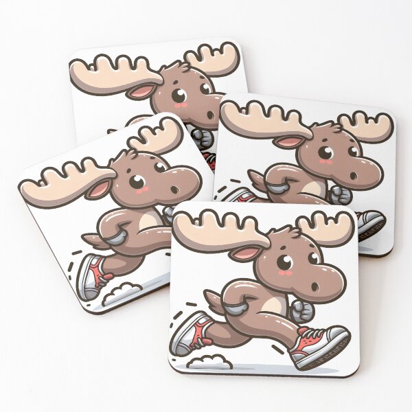 Item preview, Kawaii Moose With Sneakers designed and sold by CanvasCutie.