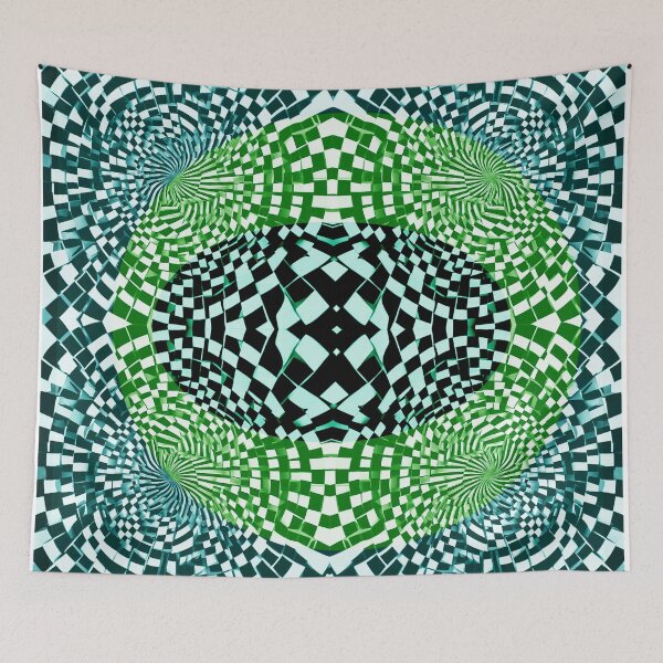 Item preview, Green Blue Optical Illusion designed and sold by ComicJo.