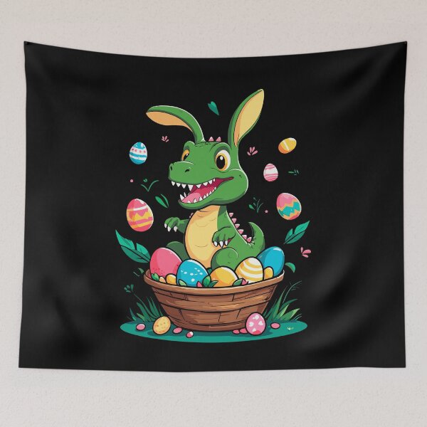 Item preview, Iconic Easter dinosaur and dinosaur Easter bunny designed and sold by LuminOrb.