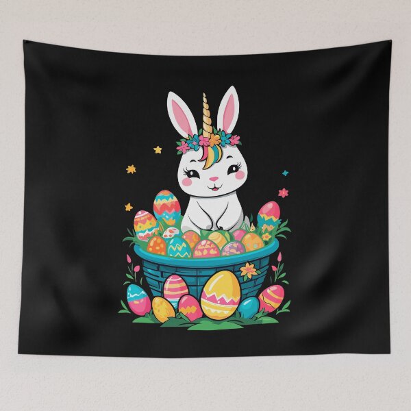 Item preview, Funny unicorn Easter bunny. Cute Easter unicorn designed and sold by LuminOrb.
