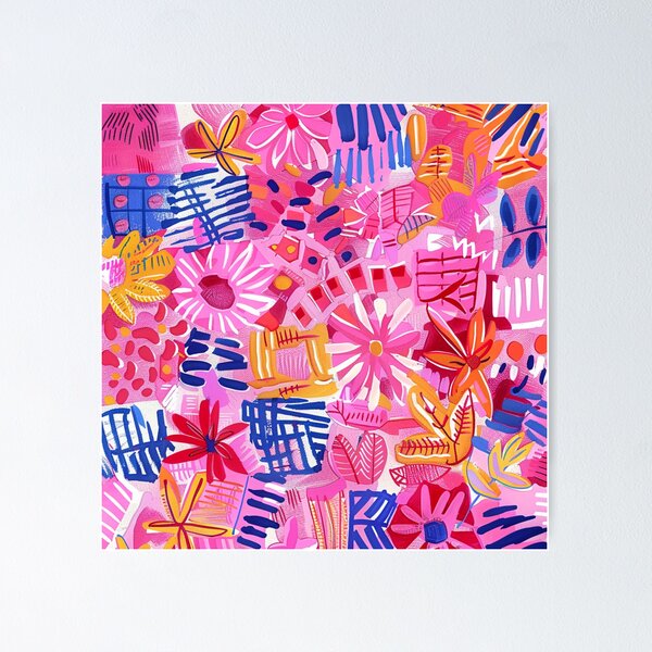 Item preview, Pink pattern beauty flower abstract  designed and sold by SmileshareShop.