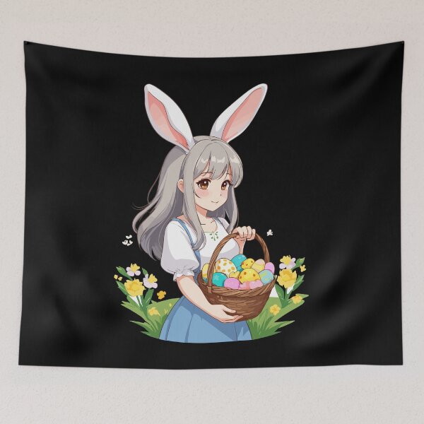 Item preview, Anime Easter Kawaii Easter Bunny Manga Girl Otaku designed and sold by LuminOrb.