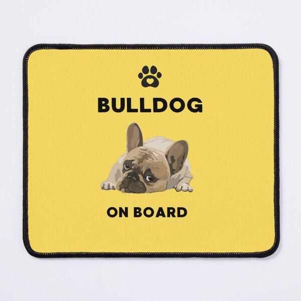 Artikelvorschau,  Englische Bulldogge an Bord, französische Bulldogge an Bord, Englisch entworfen und verkauft von Basiadesign.