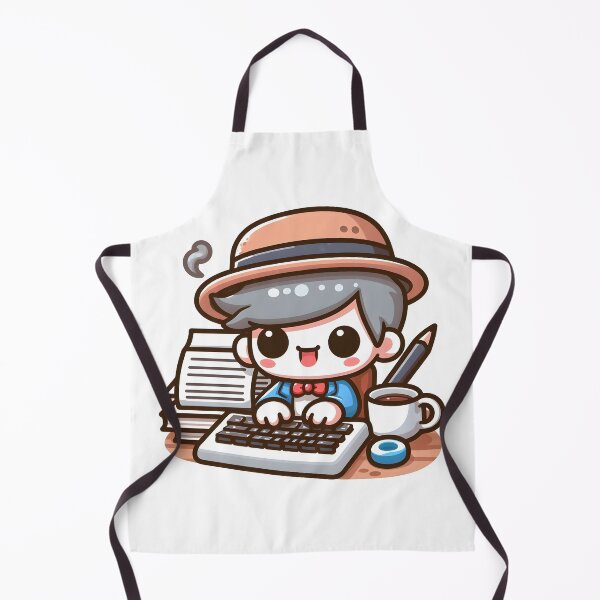 Item preview, Kawaii Writer With Coffee Mug designed and sold by CanvasCutie.