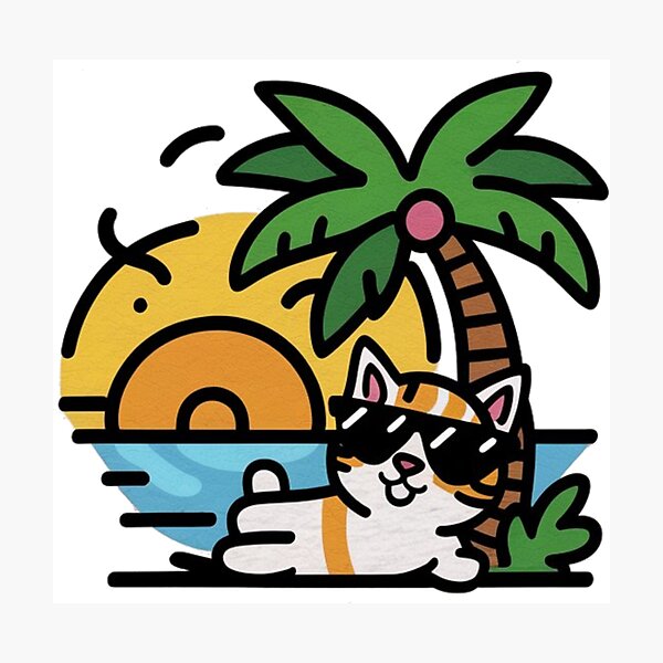 Item preview, Summer cat designed and sold by WildernessTints.