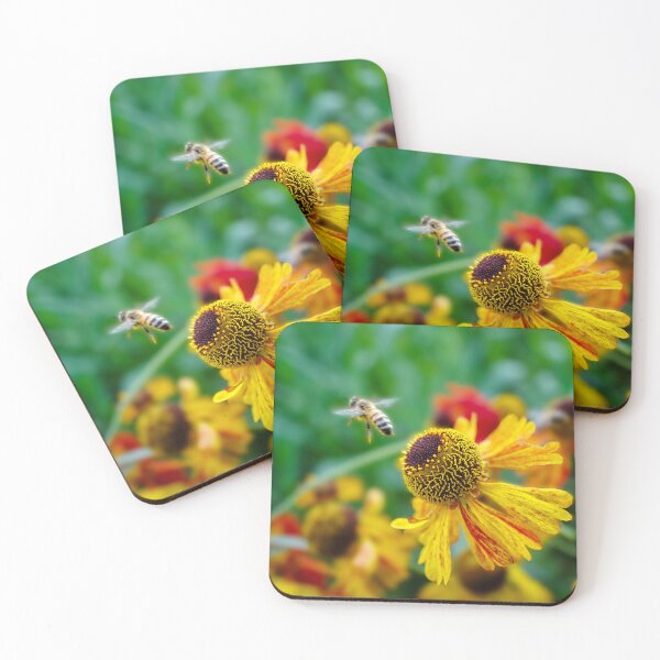 Item preview, Honey Bee on Heleniums designed and sold by Alisonchambers2.