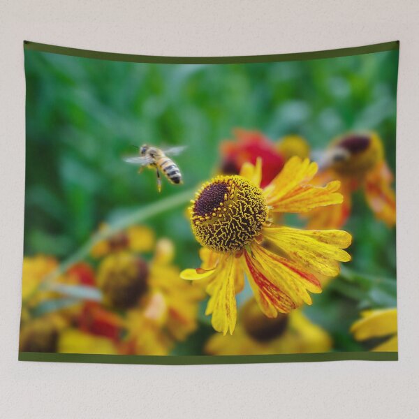 Item preview, Honey Bee on Heleniums designed and sold by Alisonchambers2.