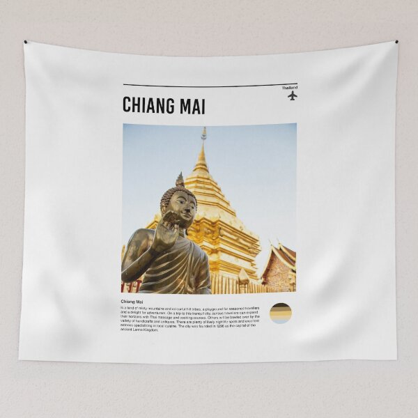 Item preview, Visit Chiangmai (minimal travel poster) designed and sold by RabbitK.