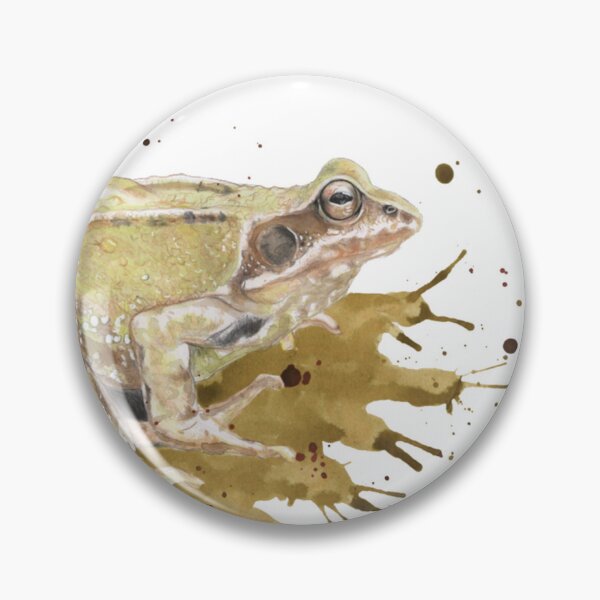 Item preview, frog, frog watercolour, pencil and watercolour print designed and sold by karenflanart.