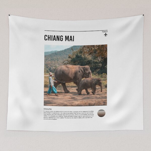 Item preview, Visit Chiangmai (minimal travel poster) designed and sold by RabbitK.
