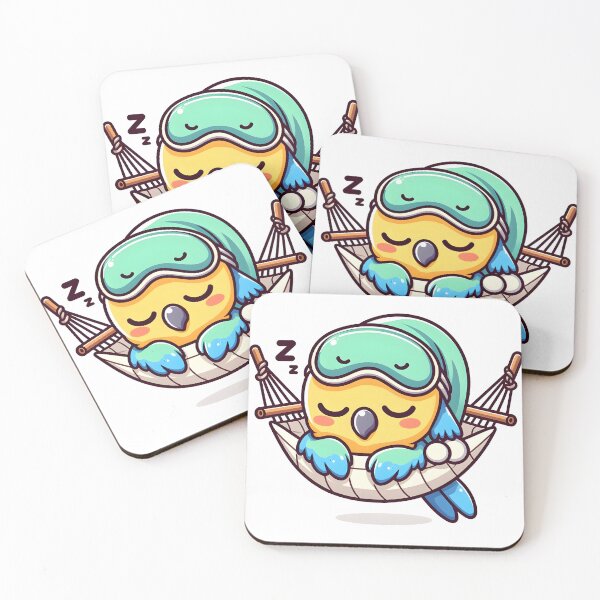 Item preview, Kawaii Parrot With Sleep Mask designed and sold by CanvasCutie.