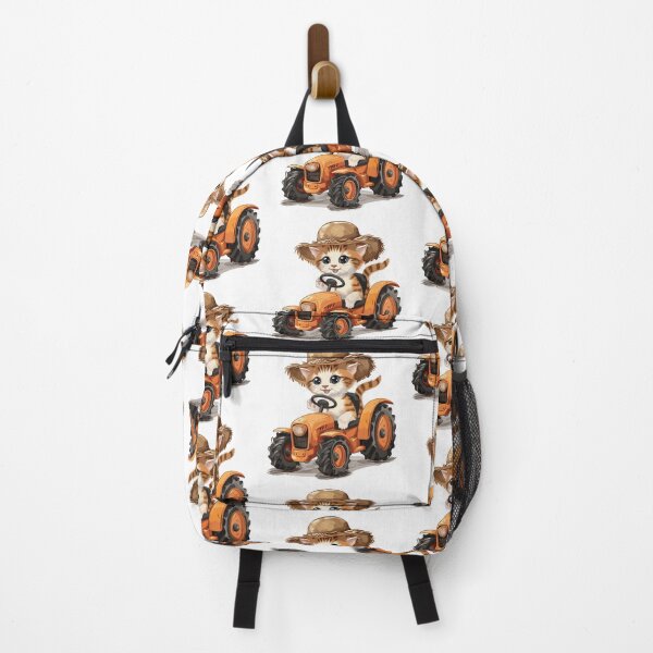Item preview, Farmer Kitten on an Orange Tractor designed and sold by lawsonlee.