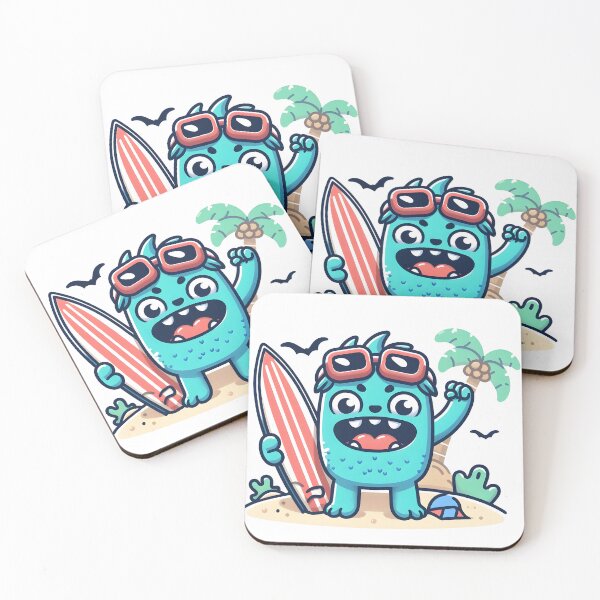 Item preview, Kawaii Monster: Surfboard designed and sold by CanvasCutie.