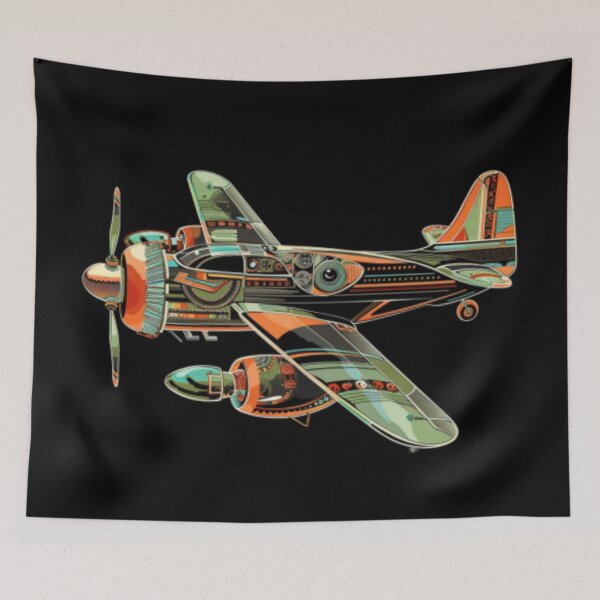 Item preview, Legendary orange and fluorescent green propeller plane. designed and sold by cristina1001.