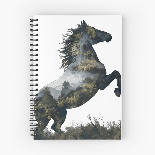 Item preview, Horse silhouette overlaid with nature designed and sold by TaevasDesign.