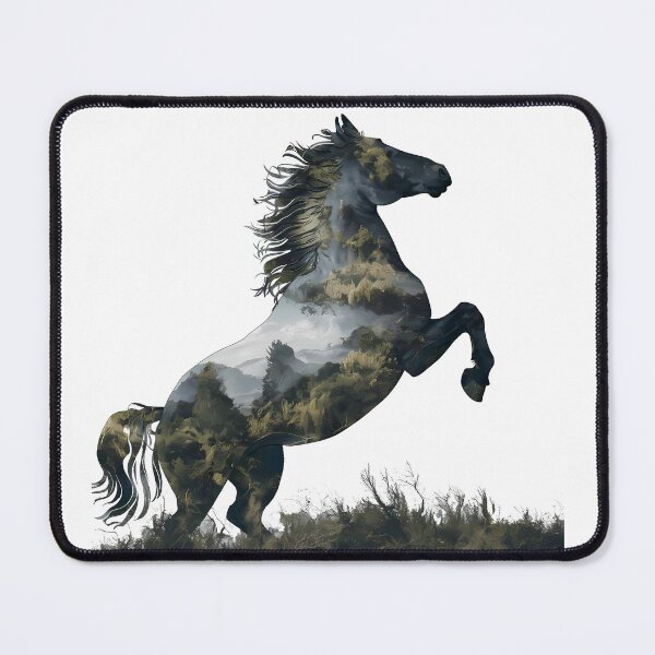 Item preview, Horse silhouette overlaid with nature designed and sold by TaevasDesign.