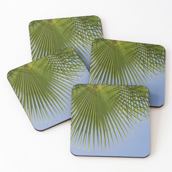 Item preview, Green palm leaf and blue sky, summer season designed and sold by Adriana Mueller.