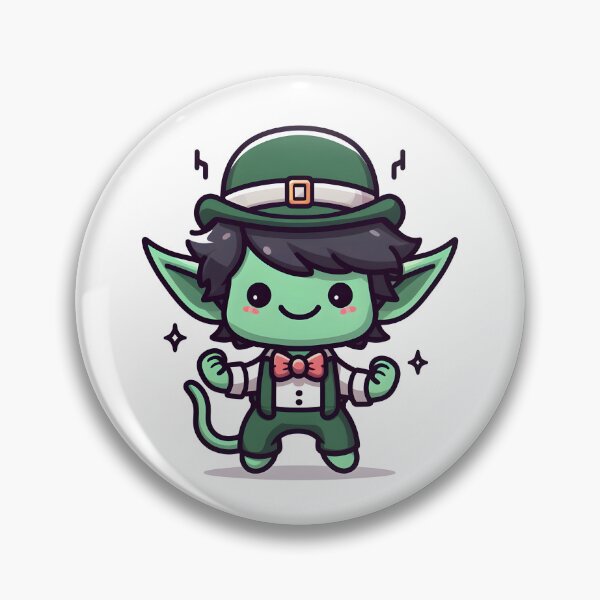 Item preview, Kawaii Grinning Goblin With Wearing A Bow Tie designed and sold by CanvasCutie.