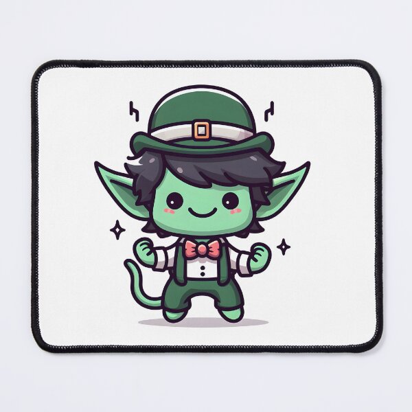 Item preview, Kawaii Grinning Goblin With Wearing A Bow Tie designed and sold by CanvasCutie.