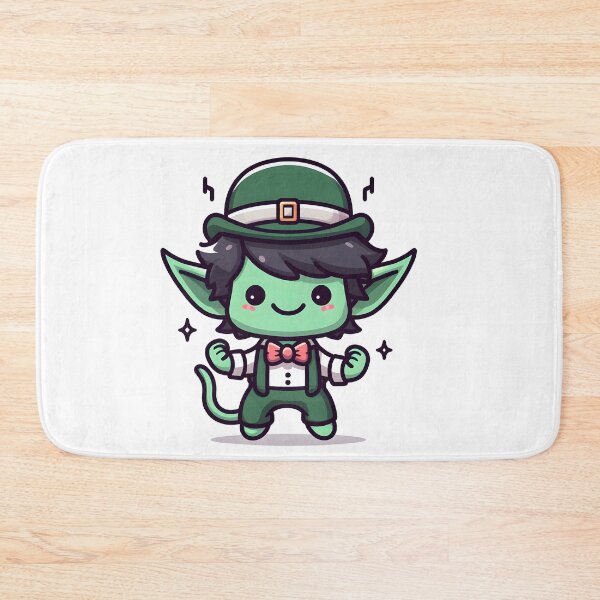 Item preview, Kawaii Grinning Goblin With Wearing A Bow Tie designed and sold by CanvasCutie.