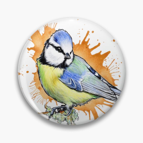 Item preview, Blue tit, blue tit watercolours, watercolour art print,tit, wild bird designed and sold by karenflanart.
