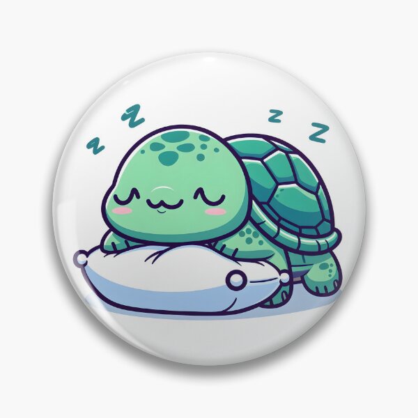 Item preview, Kawaii Turtle With Pillow designed and sold by CanvasCutie.