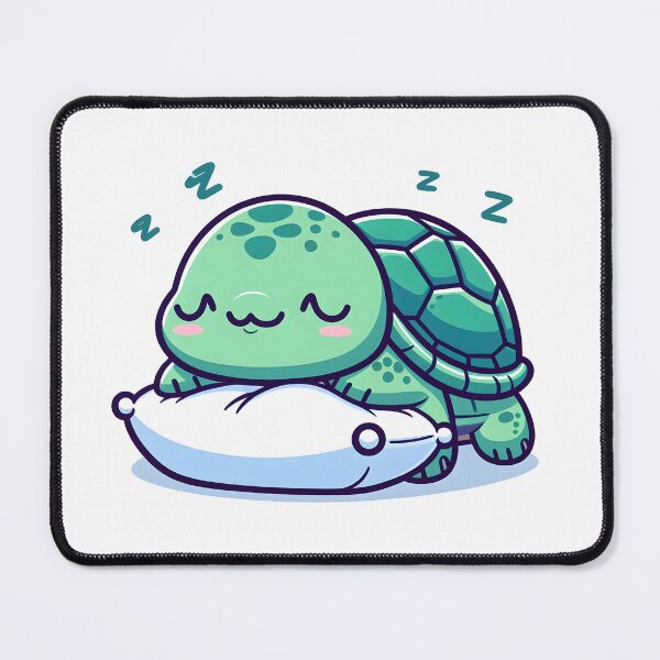 Item preview, Kawaii Turtle With Pillow designed and sold by CanvasCutie.