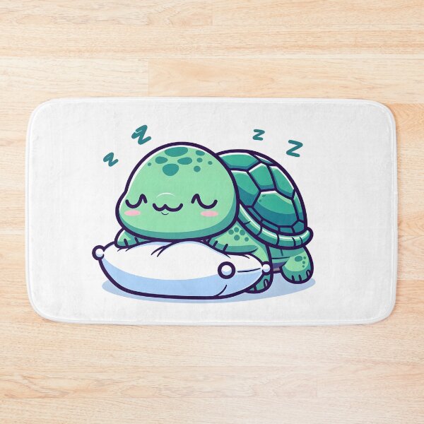 Item preview, Kawaii Turtle With Pillow designed and sold by CanvasCutie.