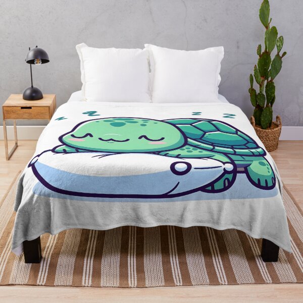 Item preview, Kawaii Turtle With Pillow designed and sold by CanvasCutie.