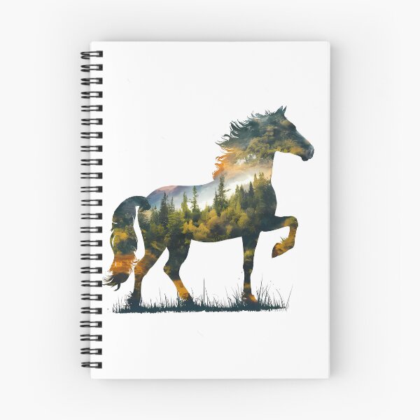 Item preview, Horse silhouette overlaid with nature designed and sold by TaevasDesign.